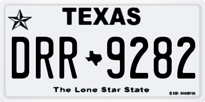 TX license plate DRR9282