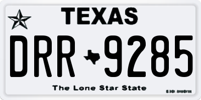 TX license plate DRR9285