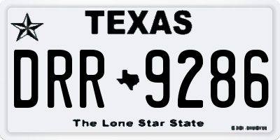TX license plate DRR9286