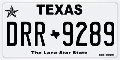TX license plate DRR9289