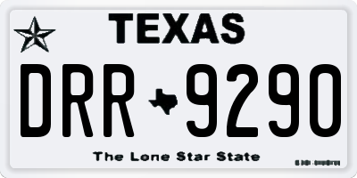 TX license plate DRR9290