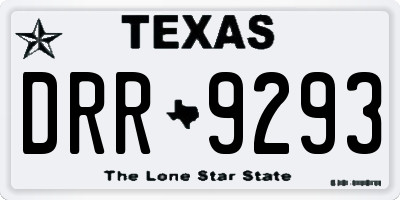 TX license plate DRR9293