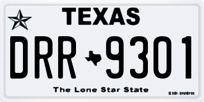 TX license plate DRR9301