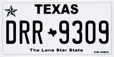 TX license plate DRR9309