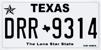 TX license plate DRR9314