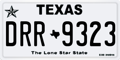 TX license plate DRR9323