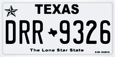 TX license plate DRR9326