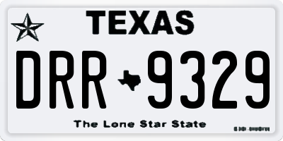 TX license plate DRR9329
