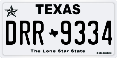 TX license plate DRR9334