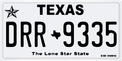 TX license plate DRR9335