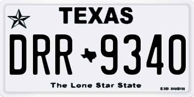 TX license plate DRR9340