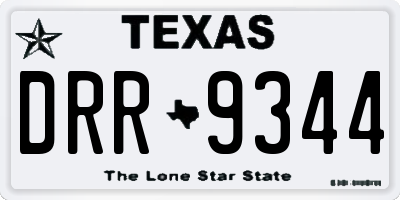 TX license plate DRR9344