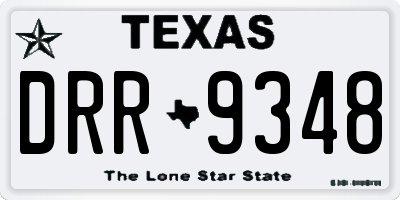 TX license plate DRR9348