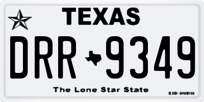 TX license plate DRR9349