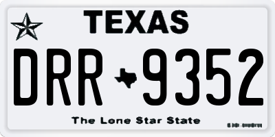TX license plate DRR9352