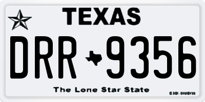 TX license plate DRR9356