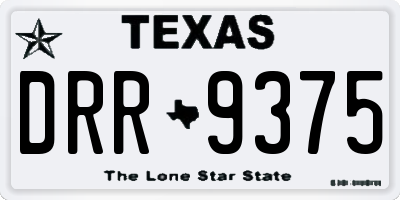 TX license plate DRR9375