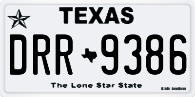 TX license plate DRR9386