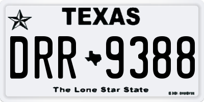 TX license plate DRR9388