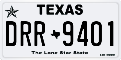 TX license plate DRR9401