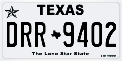 TX license plate DRR9402