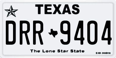TX license plate DRR9404
