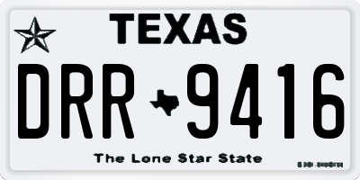 TX license plate DRR9416