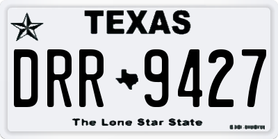 TX license plate DRR9427