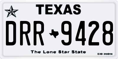 TX license plate DRR9428