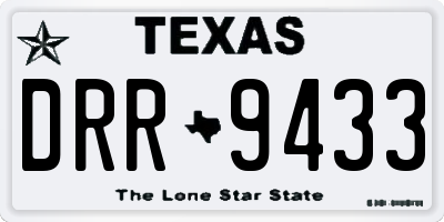 TX license plate DRR9433