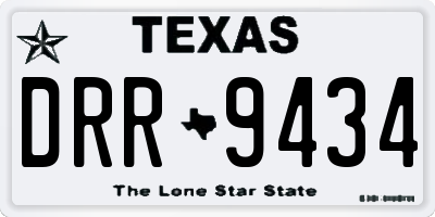 TX license plate DRR9434