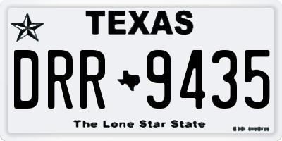 TX license plate DRR9435