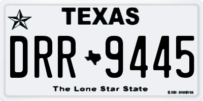 TX license plate DRR9445