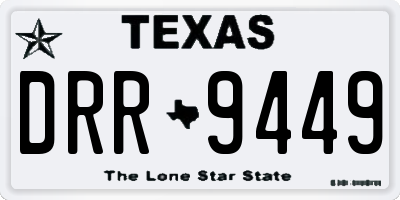 TX license plate DRR9449