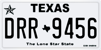 TX license plate DRR9456