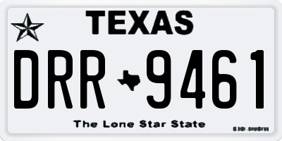 TX license plate DRR9461