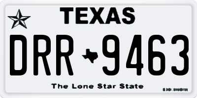 TX license plate DRR9463