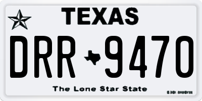 TX license plate DRR9470
