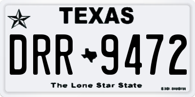 TX license plate DRR9472