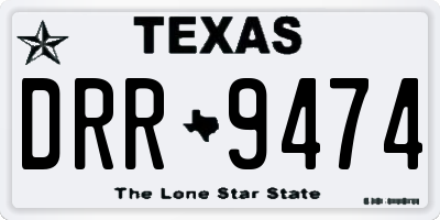 TX license plate DRR9474
