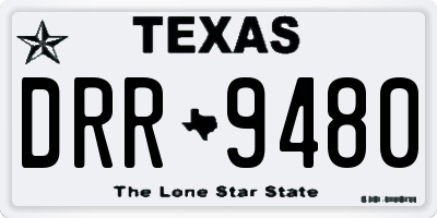 TX license plate DRR9480