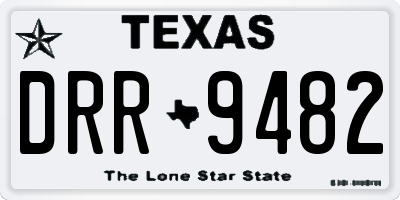 TX license plate DRR9482