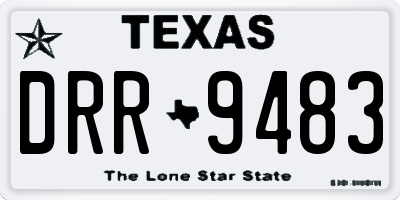 TX license plate DRR9483