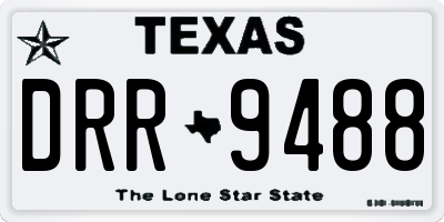 TX license plate DRR9488