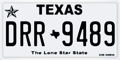 TX license plate DRR9489