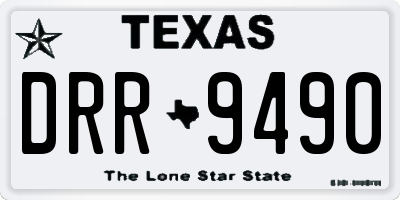 TX license plate DRR9490