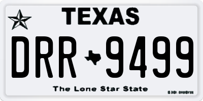 TX license plate DRR9499