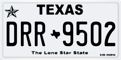 TX license plate DRR9502