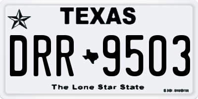 TX license plate DRR9503