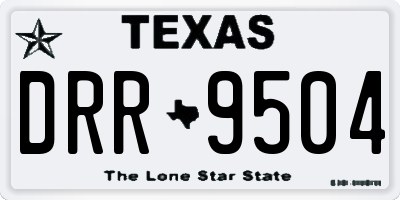 TX license plate DRR9504